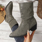 Bottes pour femme à bout pointu et talon épais