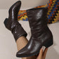 Bottes pour femme à bout pointu et talon épais