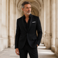 Blazer pour homme, coupe ajustée, col à boutons
