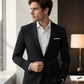 Blazer pour homme, coupe ajustée, col à boutons