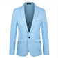 Blazer pour homme, coupe ajustée, col à boutons