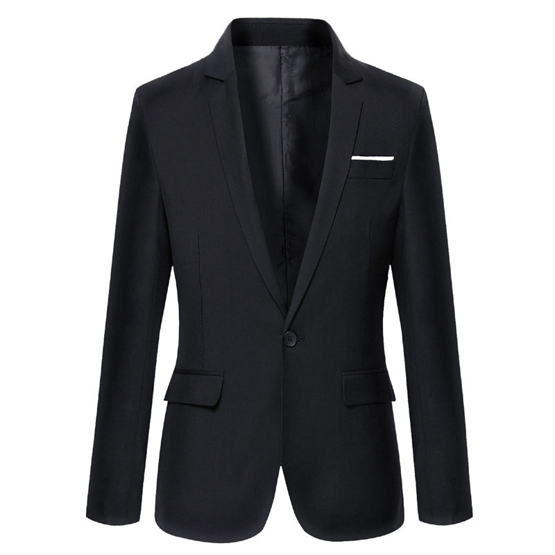 Blazer pour homme, coupe ajustée, col à boutons