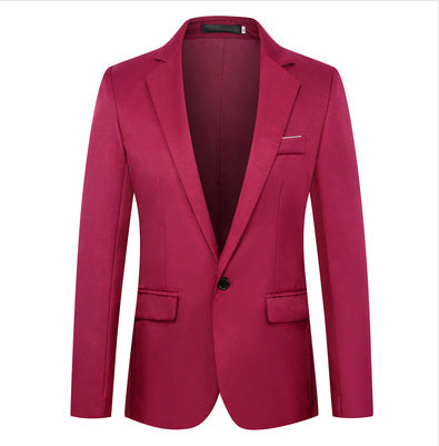 Blazer pour homme, coupe ajustée, col à boutons