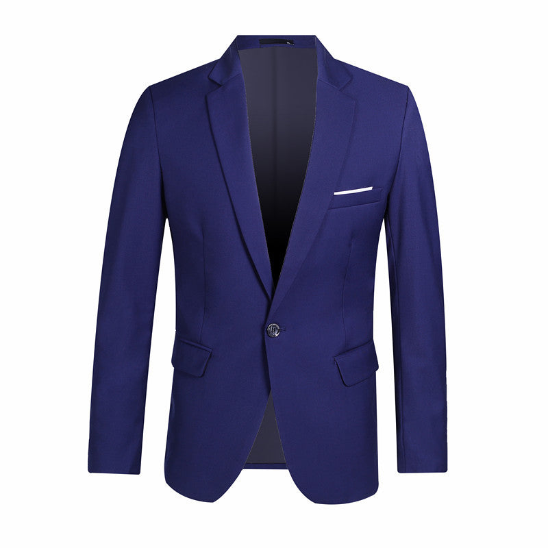 Blazer pour homme, coupe ajustée, col à boutons