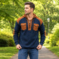Sweat à capuche décontracté en maille gaufrée pour homme