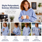 Sweat à capuche rayé à patchwork pour femme