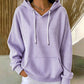 Sweat à capuche rayé à patchwork pour femme