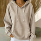 Sweat à capuche rayé à patchwork pour femme