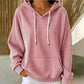 Sweat à capuche rayé à patchwork pour femme