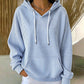 Sweat à capuche rayé à patchwork pour femme