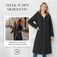 Manteau long vintage pour femme, doublé de tissu duveteux, avec capuche