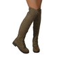 Bottes montantes à lacets pour femmes au-dessus du genou