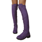 Bottes montantes à lacets pour femmes au-dessus du genou