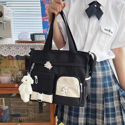 Joli sac à bandoulière pour adolescentes avec 2 écussons