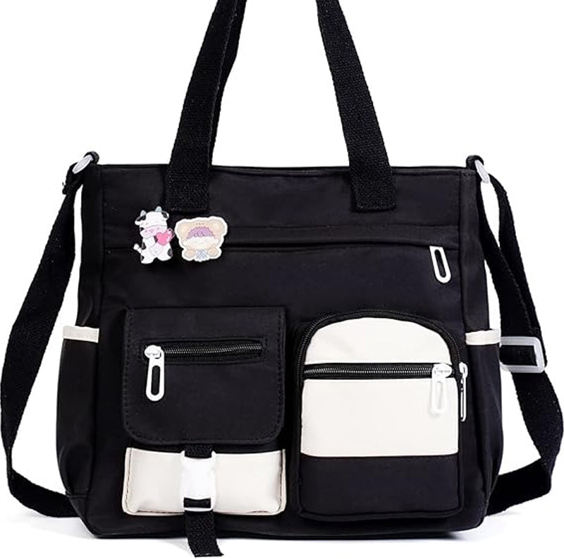 Joli sac à bandoulière pour adolescentes avec 2 écussons
