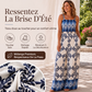 Combinaison smockée à imprimé bohème pour femme