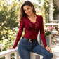 Women's Sexy V-Neck Floral Lace Top