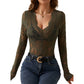 Women's Sexy V-Neck Floral Lace Top