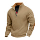 Pull décontracté en peluche à demi-zip pour homme