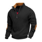 Pull décontracté en peluche à demi-zip pour homme