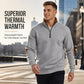 Pull décontracté en peluche à demi-zip pour homme