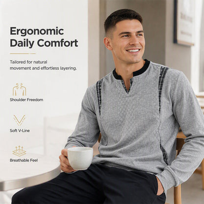 Sweat à col rond décontracté à manches longues pour homme