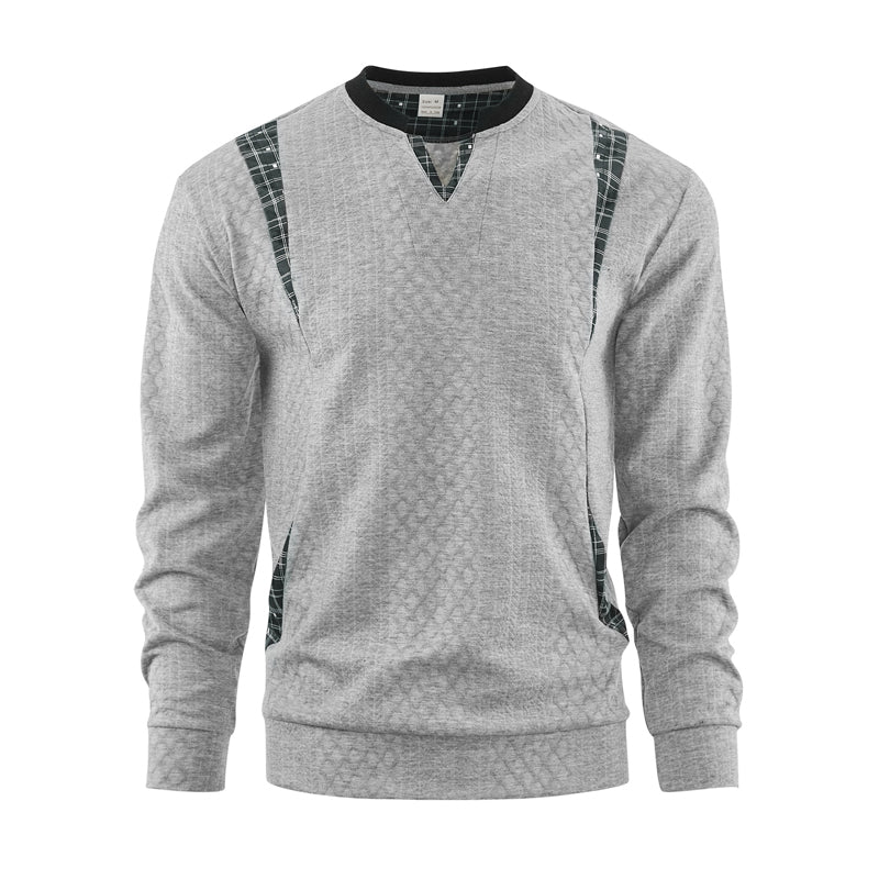 Sweat à col rond décontracté à manches longues pour homme