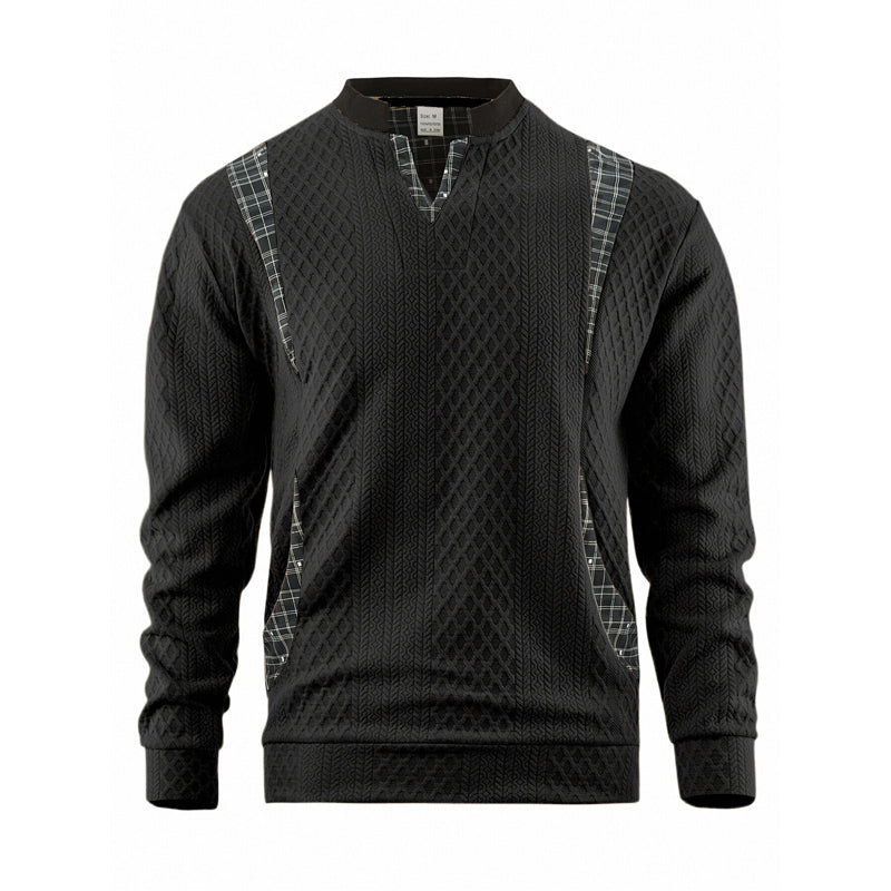 Sweat à col rond décontracté à manches longues pour homme