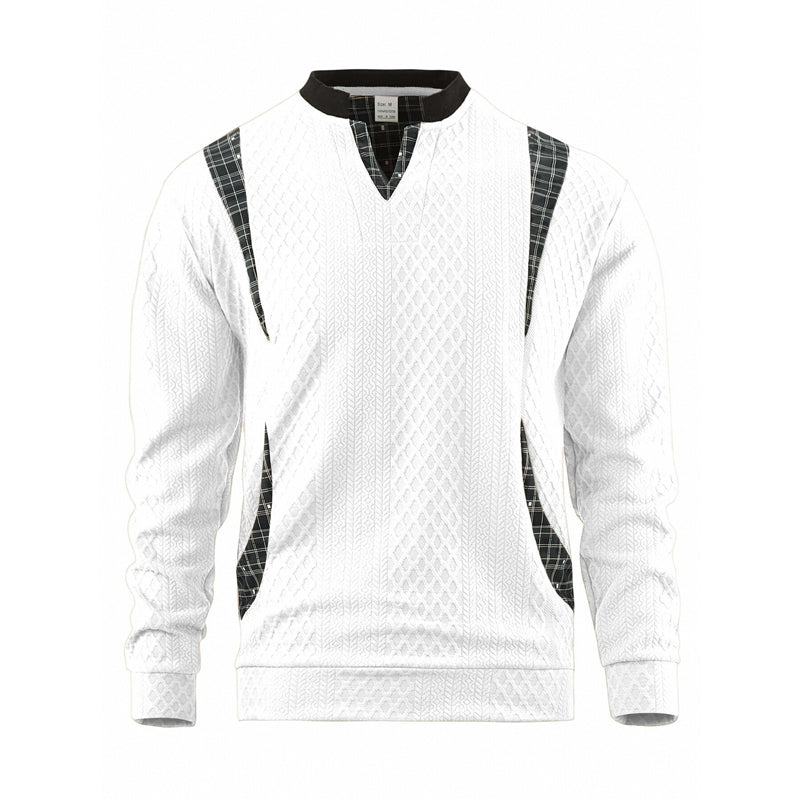 Sweat à col rond décontracté à manches longues pour homme