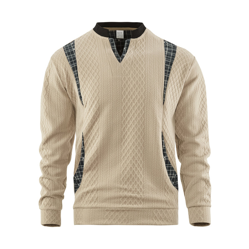 Sweat à col rond décontracté à manches longues pour homme