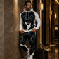 Ensemble sweat à capuche imprimé et pantalon de survêtement pour homme