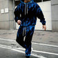Ensemble sweat à capuche imprimé et pantalon de survêtement pour homme