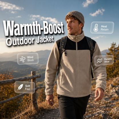Veste thermique décontractée à blocs de couleurs pour homme