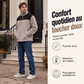 Veste thermique décontractée à blocs de couleurs pour homme