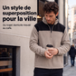 Veste thermique décontractée à blocs de couleurs pour homme