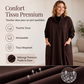 Robe ample pour femme avec poches, coupe drapée