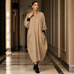 Robe ample pour femme avec poches, coupe drapée