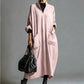 Robe ample pour femme avec poches, coupe drapée