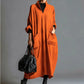 Robe ample pour femme avec poches, coupe drapée
