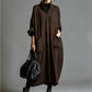 Robe ample pour femme avec poches, coupe drapée