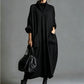 Robe ample pour femme avec poches, coupe drapée