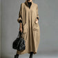 Robe ample pour femme avec poches, coupe drapée