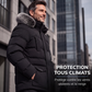 Manteau d'hiver matelassé chaud pour homme