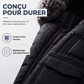 Manteau d'hiver matelassé chaud pour homme