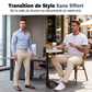 Pantalon de travail ajusté stretch pour homme