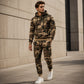 Ensemble sweat à capuche chaud et pantalon camouflage pour homme
