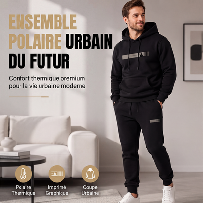 Ensemble 2 pièces pour homme : sweat à capuche et pantalon de survêtement