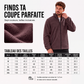 Veste chaude à col montant et fermeture éclair pour homme