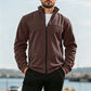 Veste chaude à col montant et fermeture éclair pour homme