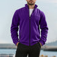 Veste chaude à col montant et fermeture éclair pour homme